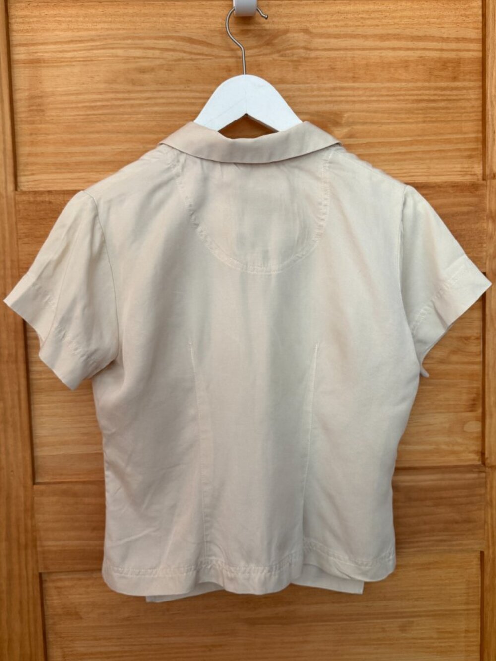 Bitte Kai Rand Tencel Linen Neutral Beige Utility Blouse With Pockets Women Xs View 6
